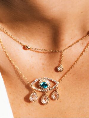 Gemstone Crystal Necklace Set